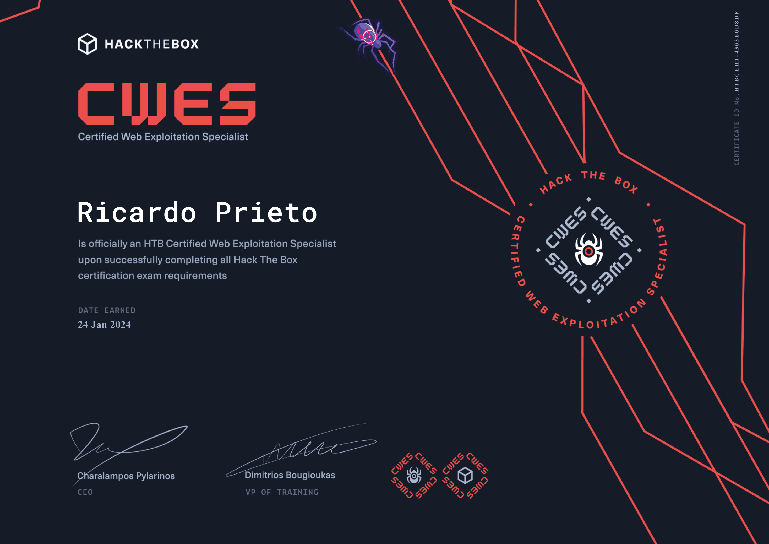 Certified Web Exploitation Specialist by Hack The Box