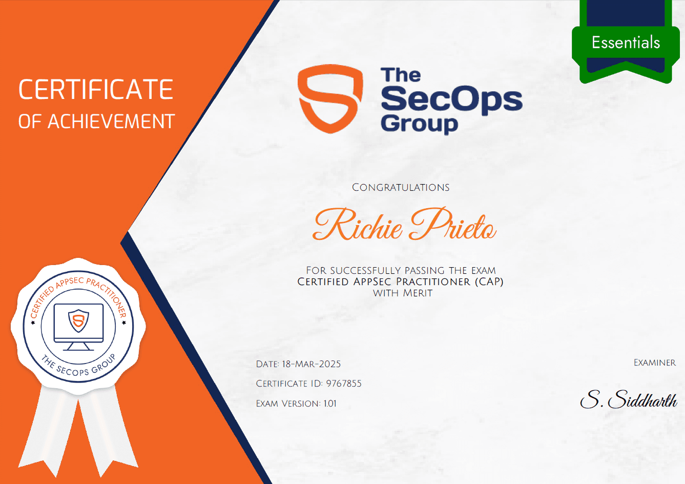 Certified AppSec Practitioner (CAP) by The SecOps Group