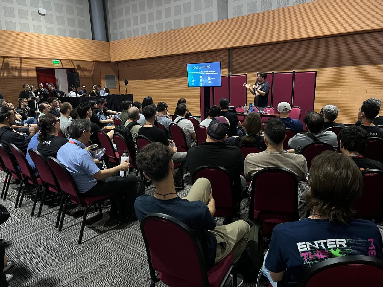 Ricardo presenting MCP Security for Enterprise Organizations to a full room at Ekoparty 2025